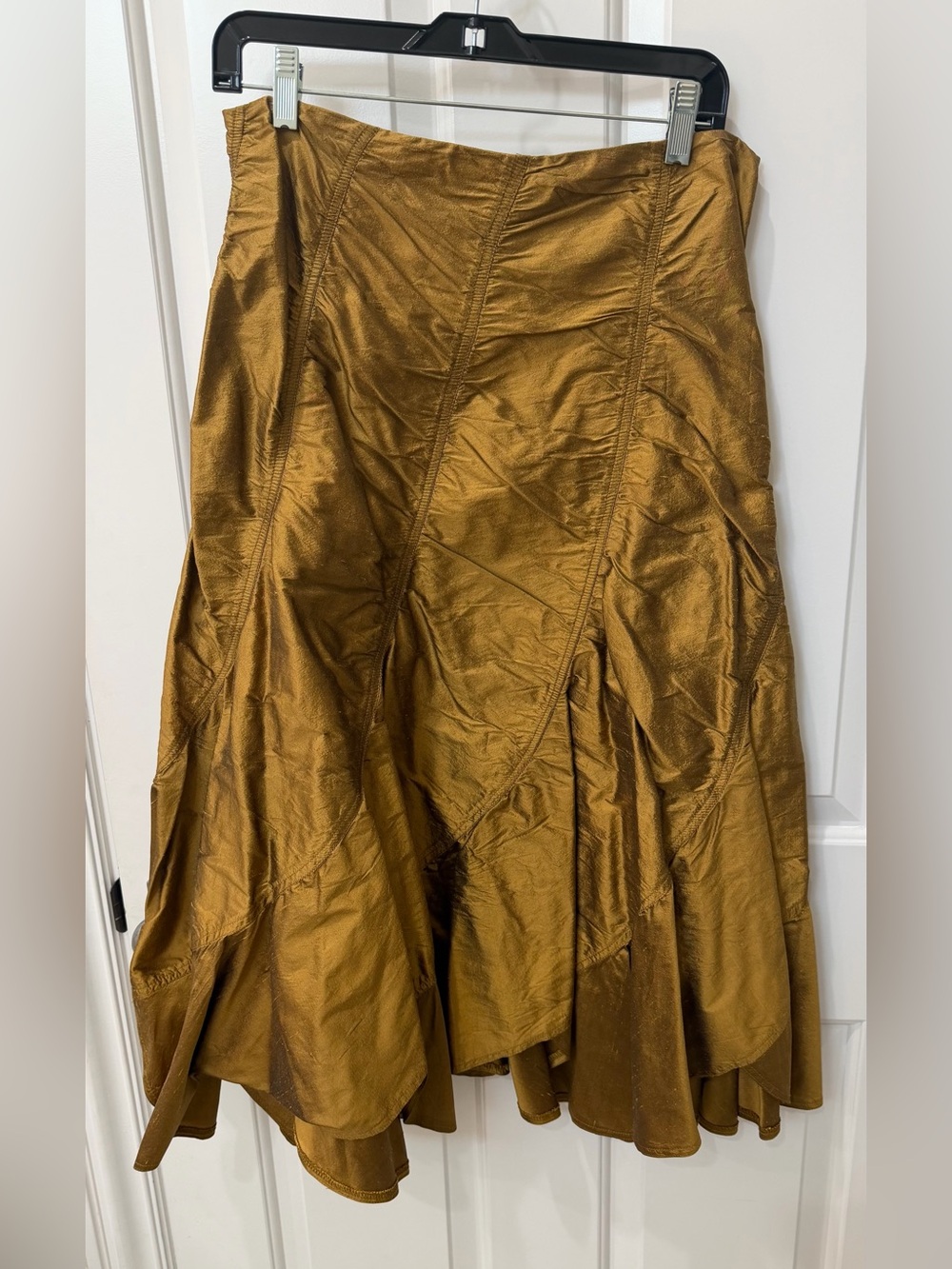 Women's Gold A-Line Skirt